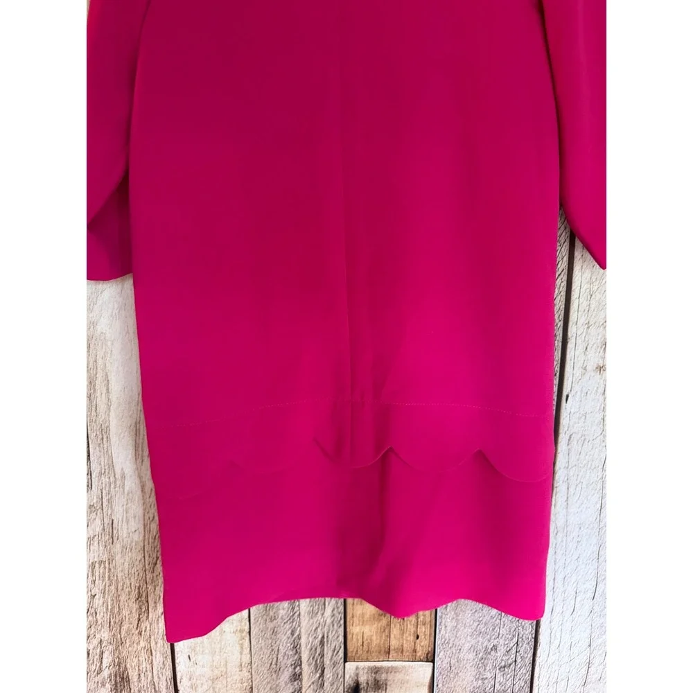Kate Spade New York Dress Scallop Hem Shift Pink Feminine Preppy Size Size 4